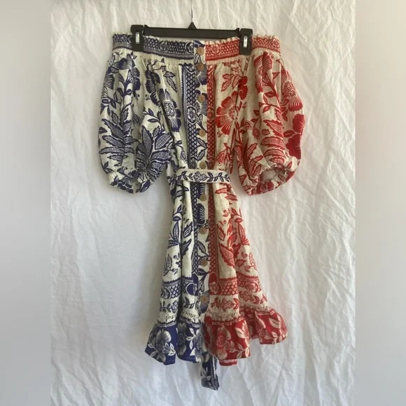 Farm Rio Mixed Pineapple Garden Mini Dress Small - Picture 10 of 16